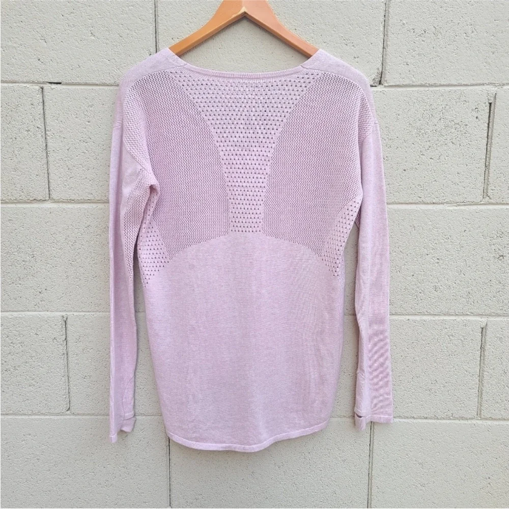 Lululemon Still Movement Long Sleeve Sweater Pink “Heathered Petals” Med / 8 EUC
